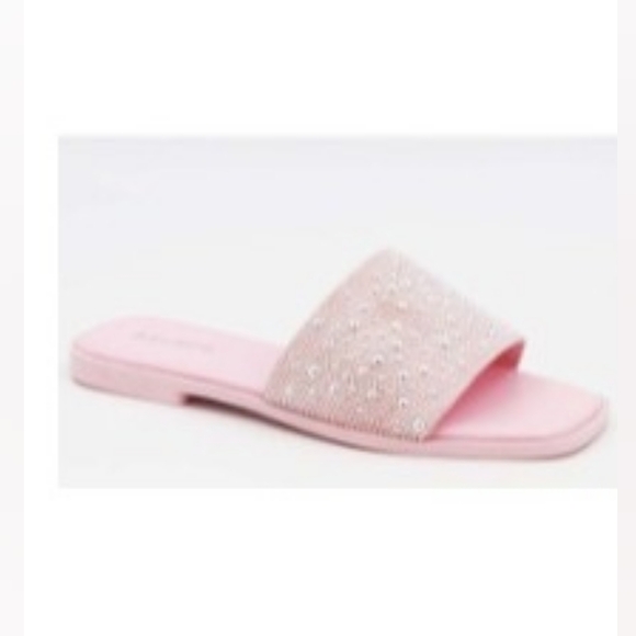 Bamboo Pink Pearls Slide Sandals NWOT - Picture 4 of 4